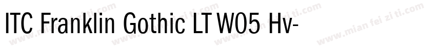 ITC Franklin Gothic LT W05 Hv字体转换